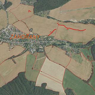 Prodej ostatních pozemků 1914 m² Zahořany