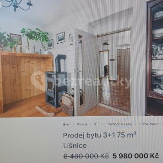 Prodej bytu 3+1 75 m² Líšnice, 