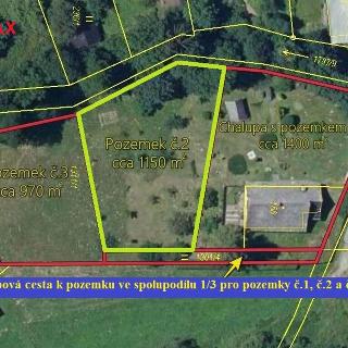 Prodej stavební parcely 1150 m² Malá Morava