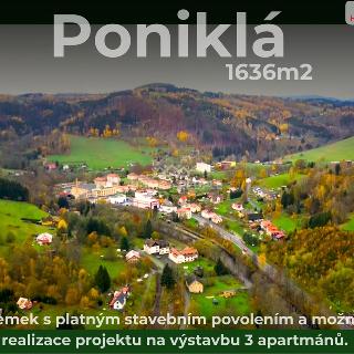 Prodej stavební parcely 1636 m² Poniklá