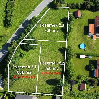 Prodej stavební parcely 868 m² Lhotka