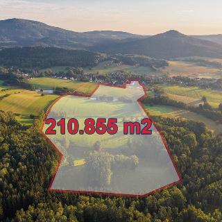 Prodej komerčního pozemku 210 855 m² Jablonné v Podještědí