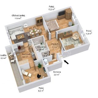 Prodej bytu 4+1 92 m² Oráčov