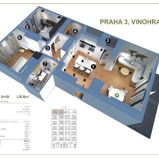 Prodej bytu 3+kk 116 m² Praha, Vinohradská