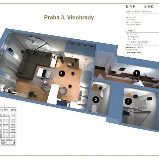 Prodej bytu 1+kk a garsoniéry 36 m² Praha, Vinohradská