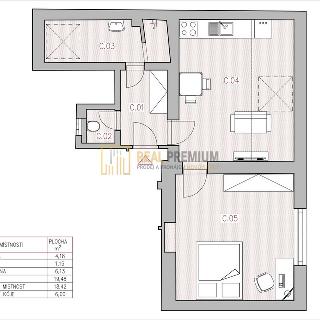 Pronájem bytu 2+kk 48 m² Uherský Brod, Svat. Čecha