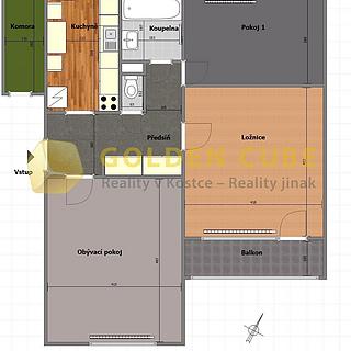 Prodej bytu 3+1 71 m&sup2; Podlešín