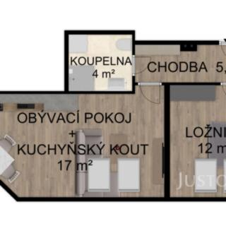 Pronájem bytu 2+kk 39 m² Bechyně