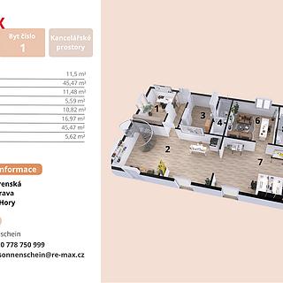 Pronájem kanceláře 188 m&sup2; Ostrava
