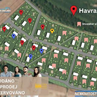 Prodej stavební parcely 955 m² Havraníky