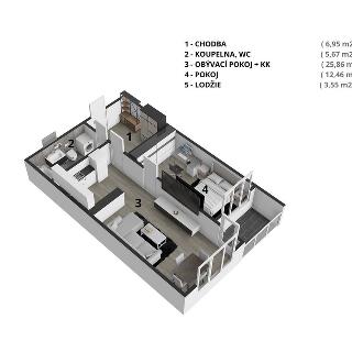 Prodej bytu 2+kk 55 m² Praha