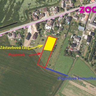 Prodej stavební parcely 2941 m² Uničov