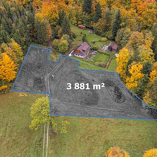 Prodej stavební parcely 3886 m&sup2; Ostravice