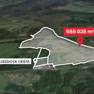 Prodej lesa 668 028 m² Hora Svatého Šebestiána