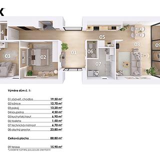 Prodej rodinného domu 89 m&sup2; Spořice