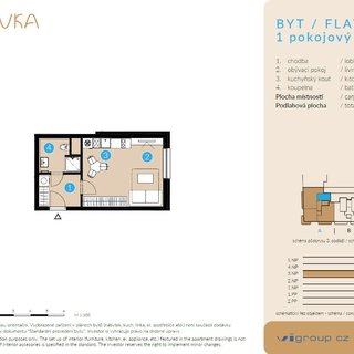 Prodej bytu 1+kk a garsoniéry 29 m² Praha, Nad Kolčavkou