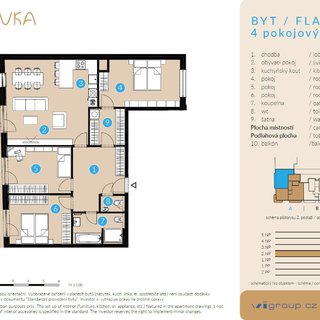 Prodej bytu 4+kk 99 m² Praha, Nad Kolčavkou