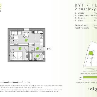 Prodej bytu 2+kk 43 m² Brandýs nad Labem-Stará Boleslav, Mělnická