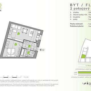 Prodej bytu 2+kk 48 m&sup2; Brandýs nad Labem-Stará Boleslav