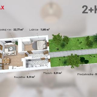 Prodej bytu 2+kk 46 m² Třeština, 