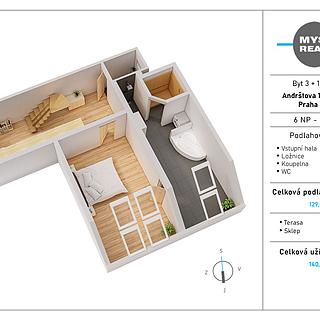 Prodej bytu 3+1 136 m&sup2; Praha