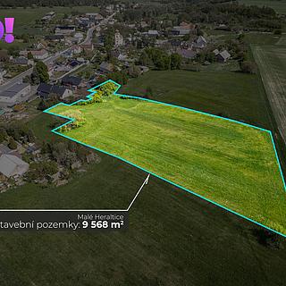 Prodej stavební parcely 9568 m&sup2; Velké Heraltice