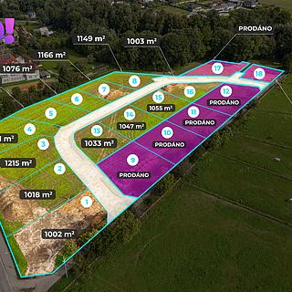 Prodej stavební parcely 1002 m&sup2; Havířov