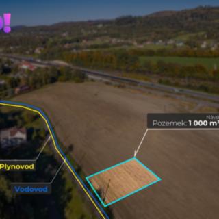 Prodej komerčního pozemku 1000 m&sup2; Návsí