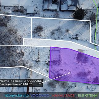 Prodej stavební parcely 1040 m&sup2; Lipová-lázně