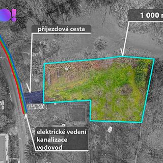 Prodej stavební parcely 1966 m&sup2; Dub nad Moravou