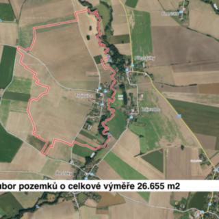 Prodej zemědělské půdy 26 655 m² Trojovice