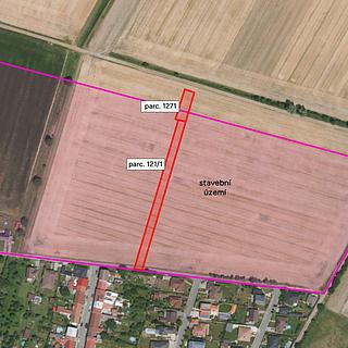 Prodej stavební parcely 1521 m&sup2; Martinice