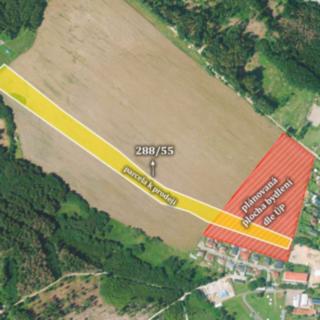 Prodej stavební parcely 7 219 m² Jihlava Pávov