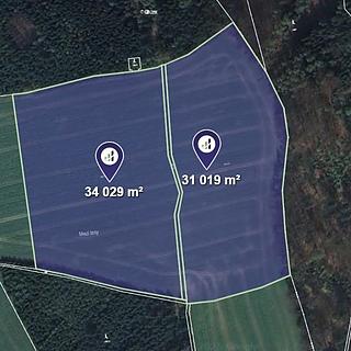 Prodej zemědělské půdy 32524 m&sup2; Teplice nad Metují