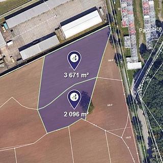 Prodej zemědělské půdy 1922 m&sup2; Pardubice