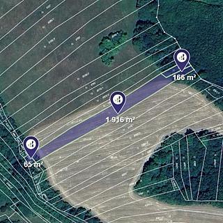 Prodej louky 2147 m&sup2; Nová Lhota