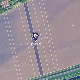 Prodej zemědělské půdy 1455 m&sup2; Měnín