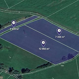 Prodej louky 21865 m&sup2; Mokrouše