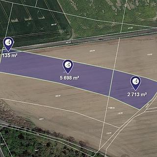 Prodej zemědělské půdy 2849 m&sup2; Luštěnice