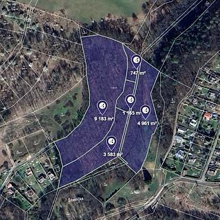 Prodej louky 6546 m&sup2; Mnichovice