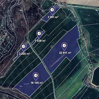 Prodej zemědělské půdy 45541 m&sup2; Běstvina