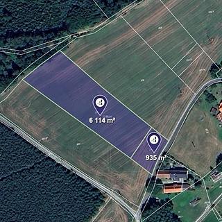 Prodej zemědělské půdy 1762 m&sup2; Hrazany