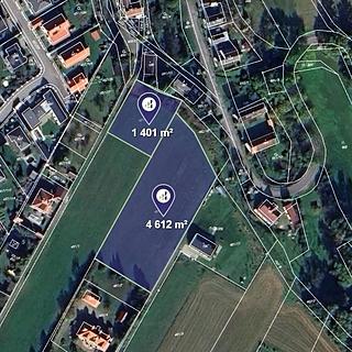 Prodej stavební parcely 6013 m&sup2; Želiv