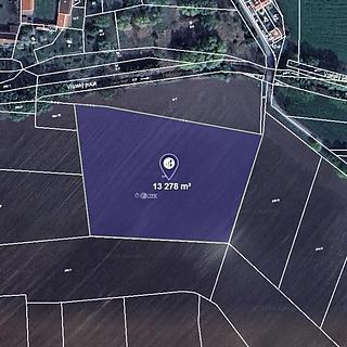 Prodej zemědělské půdy 1106 m&sup2; Velvary