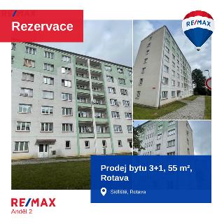 Prodej bytu 3+1 55 m² Rotava, Sídliště