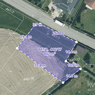 Prodej stavební parcely 842 m&sup2; Mokrouše