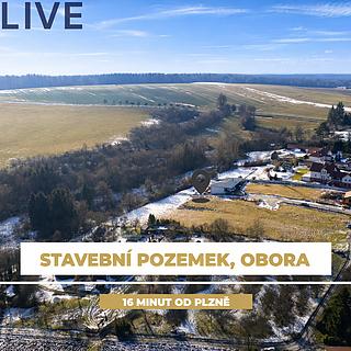 Prodej stavební parcely 1105 m&sup2; Obora