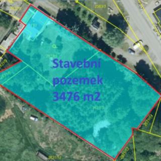 Prodej stavební parcely 3476 m&sup2; Podbořany