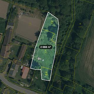 Prodej stavební parcely 2088 m&sup2; Bor