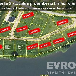 Prodej stavební parcely 800 m² Postupice